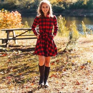 Kiel James Patrick Apple 🍎 Pie Skillet Flannel Dress